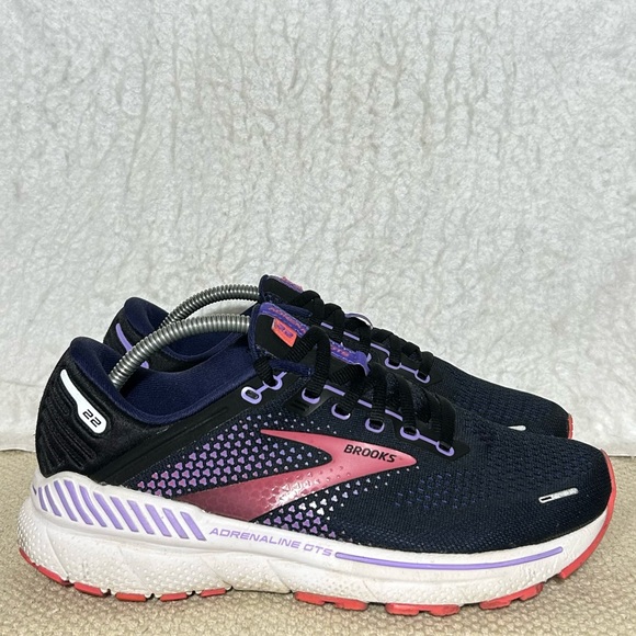 Brooks Shoes - Brooks Womens Blue Adrenaline GTS 22 Running Athletic Sneakers Shoes SZ US 7.5